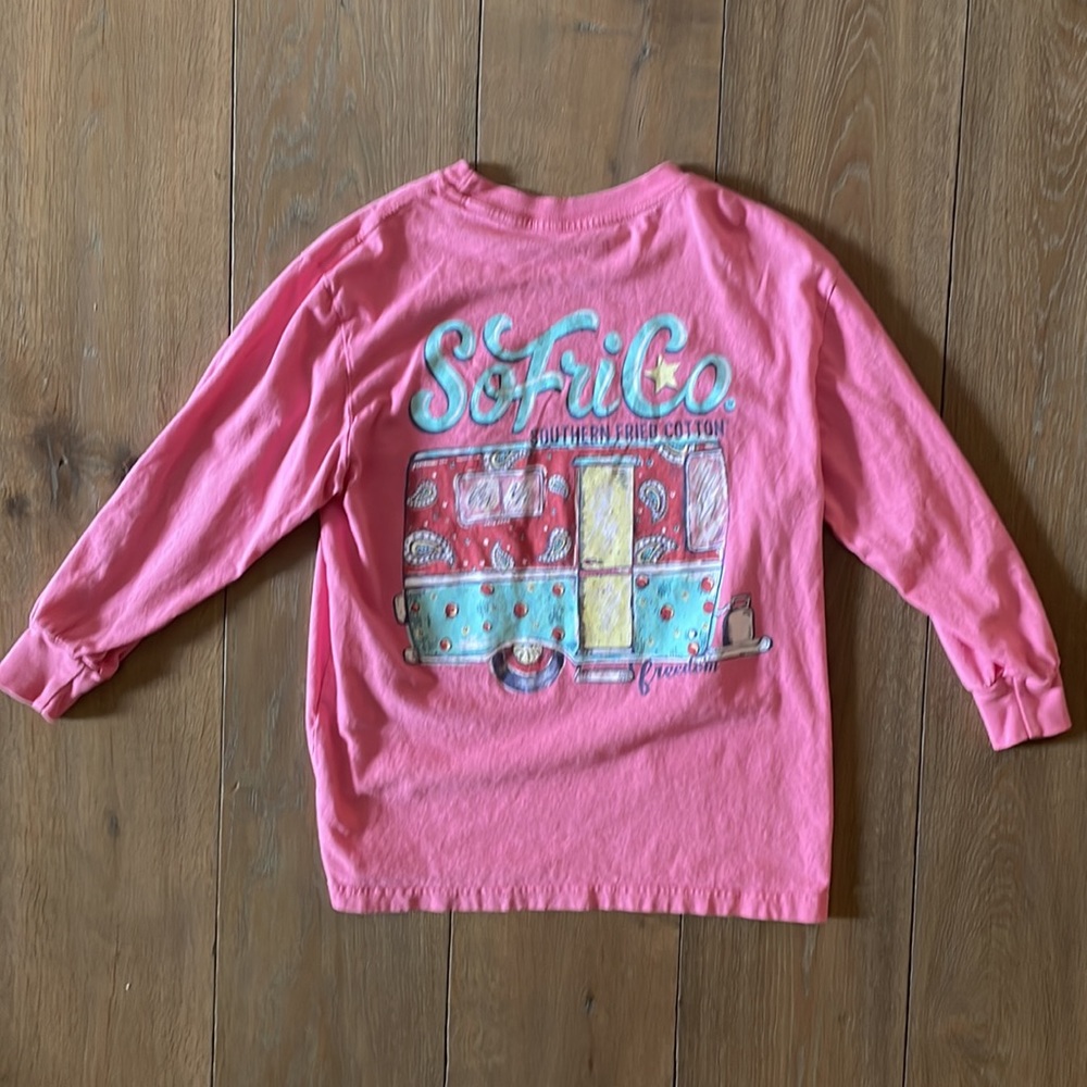 Southern Fried Cotton Long Sleeve T-Shirt- size YS